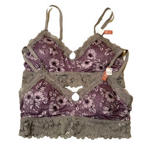 2 Brand New La Vie En Rose Padded Large Bralettes